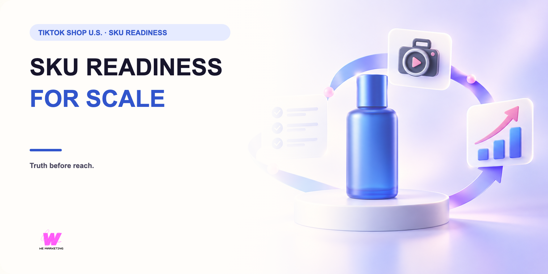 WE Marketing editorial cover for TikTok Shop Product Readiness: When Is a SKU Ready for Content, Creators and Paid Scale?